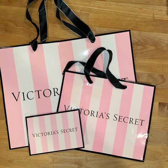 Set of 3 Victoria’s Secret store / shopping / gift bags + box - Picture 1 of 9